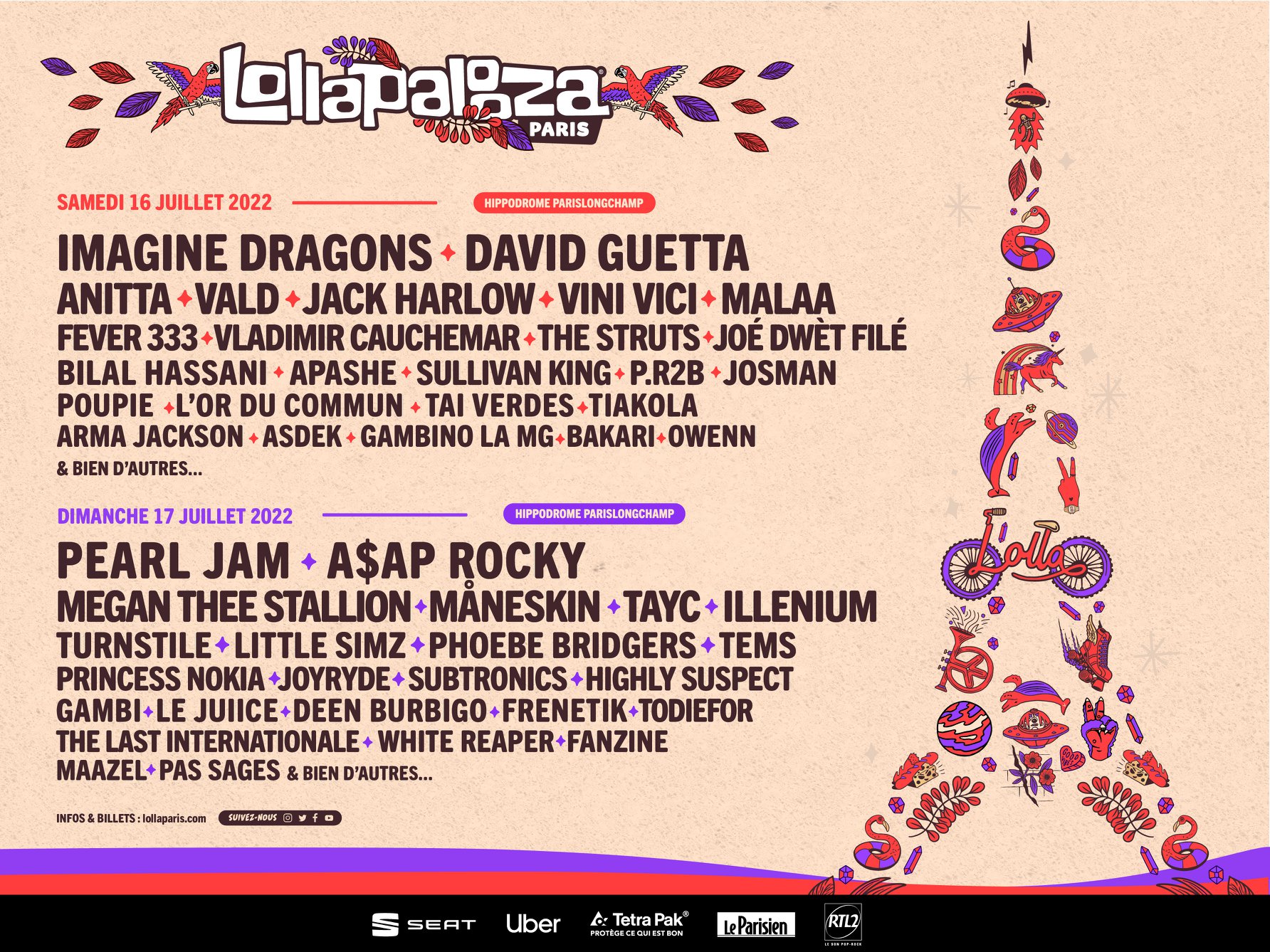 Lollapalooza L'affiche 2022 se dévoile VisualMusic