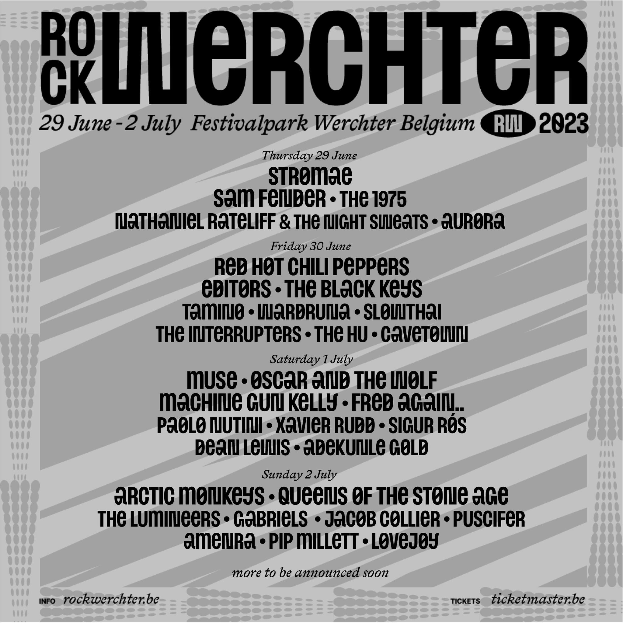 Le Rock Werchter lache son affiche (le dernier jour va vous étonner